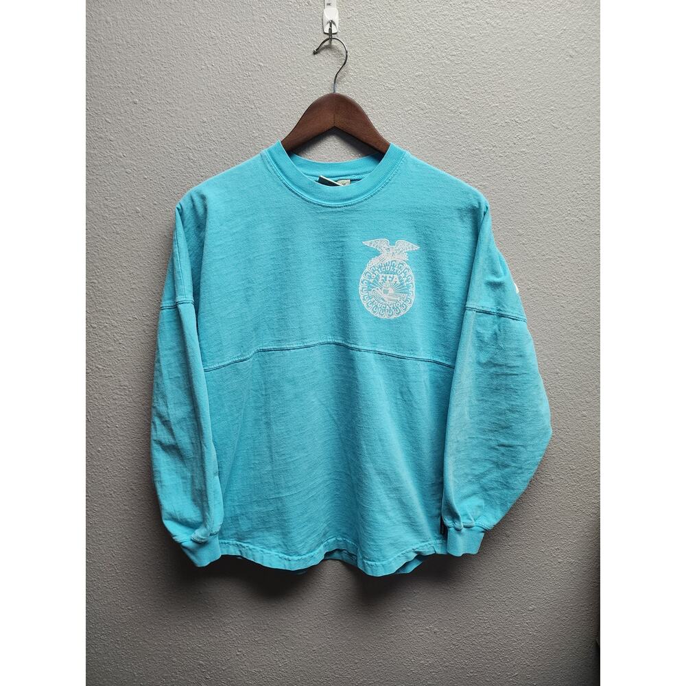 FFA Spirit Jersey Blue Long Sleeve Top National Convention XS Turquoise 2016
